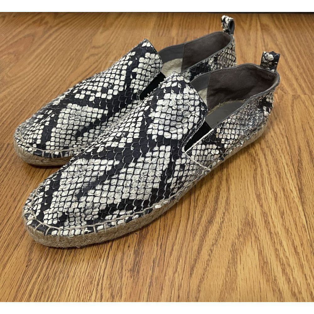 VINCE. Python snakeskin espadrille slip on shoes size US 10